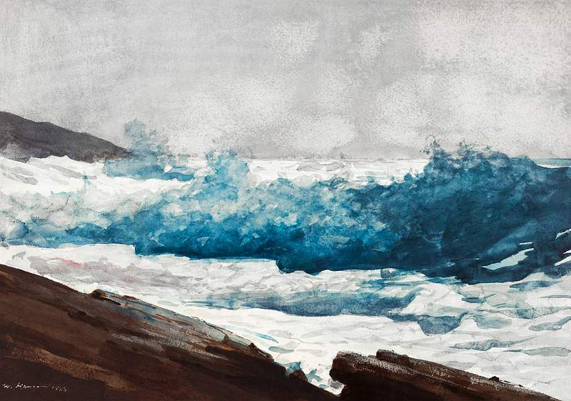 Prout’s Neck, Breakers (1883) by Winslow Homer. Original from The Smithsonian Institution. Digitally enhanced by…