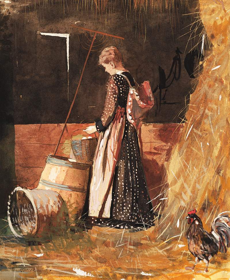 Fresh Eggs (1874) by Winslow Homer. Original from The National Gallery of Art. Digitally enhanced by rawpixel.