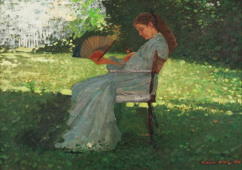 The Butterfly (1872) by Winslow Homer. Original from The Smithsonian. Digitally enhanced by rawpixel.