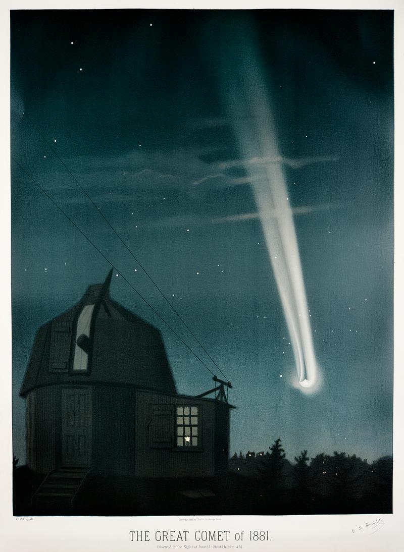 The great comet of 1881 from the Trouvelot
astronomical drawings (1881-1882) by E. L. Trouvelot (1827-1895) The great comet of 1881 from the Trouvelot
astronomical drawings (1881-1882) by E. L. Trouvelot (1827-1895)