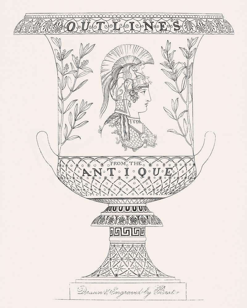 Outlines from the antique from An illustration of the Egyptian, Grecian and Roman costumes by Thomas Baxter…