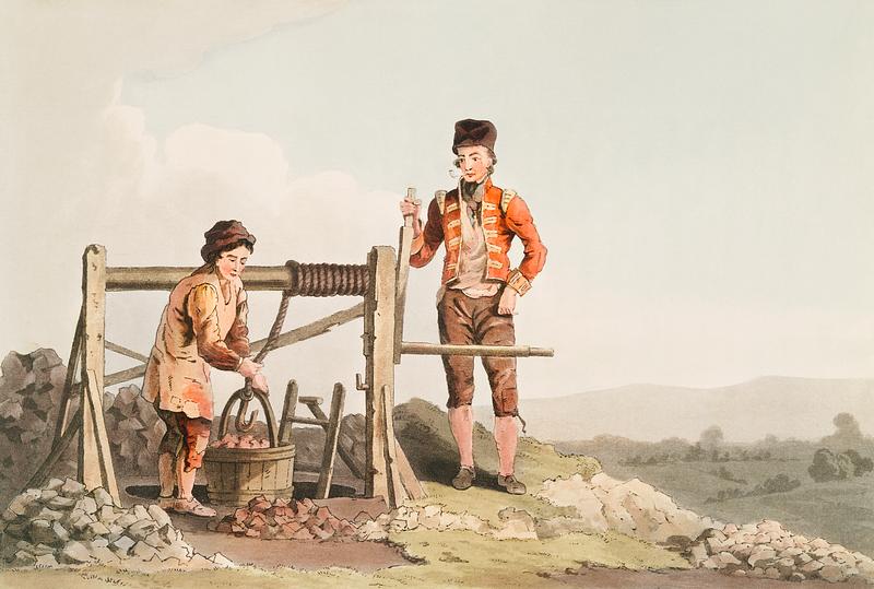 Illustration of the ruddle pit from The Costume of Yorkshire (1814) by George Walker (1781-1856). Original from The New York Public Library. Digitally enhanced by rawpixel. Illustration of the ruddle pit from The Costume of Yorkshire (1814) by George Walker (1781-1856). Original from The New York…
