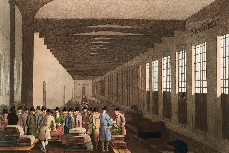 Illustration of the cloth hall from The Costume of Yorkshire (1814) by George Walker (1781-1856). Original from The New York Public Library. Digitally enhanced by rawpixel. Illustration of the cloth hall from The Costume of Yorkshire (1814) by George Walker (1781-1856). Original from The New York…