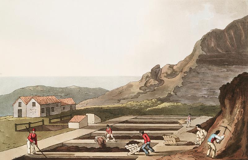 Illustration of alum works from The Costume of Yorkshire (1814) by George Walker (1781-1856). Original from The New York Public Library. Digitally enhanced by rawpixel. Illustration of alum works from The Costume of Yorkshire (1814) by George Walker (1781-1856). Original from The New York…