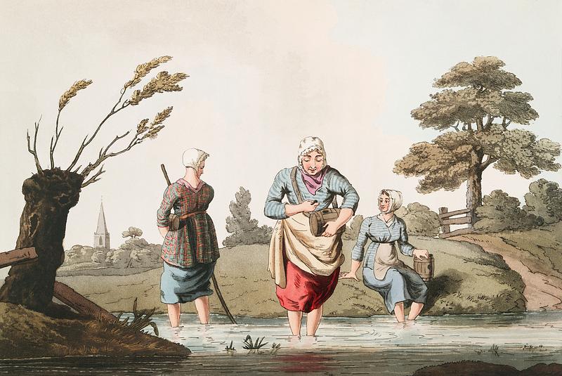 Illustration of leech finders from The Costume of Yorkshire (1814) by George Walker (1781-1856). Original from The New York Public Library. Digitally enhanced by rawpixel. Illustration of leech finders from The Costume of Yorkshire (1814) by George Walker (1781-1856). Original from The New York…