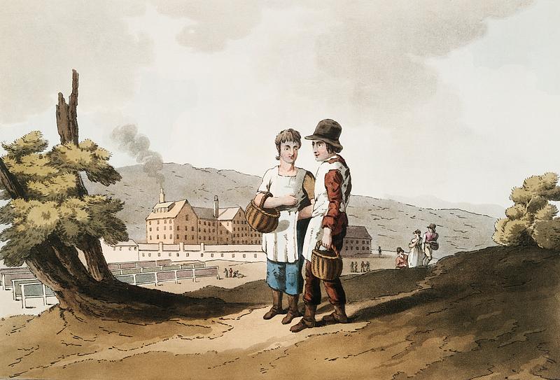 Illustration of factory children from The Costume of Yorkshire (1814) by George Walker (1781-1856). Original from The New York Public Library. Digitally enhanced by rawpixel. Illustration of factory children from The Costume of Yorkshire (1814) by George Walker (1781-1856). Original from The New…