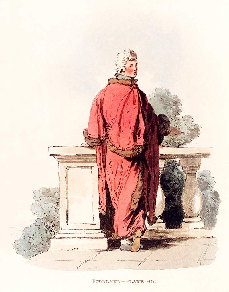 Illustration of alderman from Picturesque Representations of the Dress and Manners of the English(1814) by William Alexander…