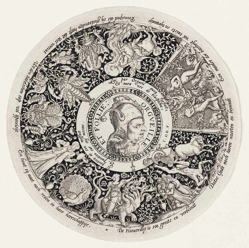 Pride and Folly illustration from Grand voyages (1596) by Theodor de Bry (1528-1598). Original from The New York Public…