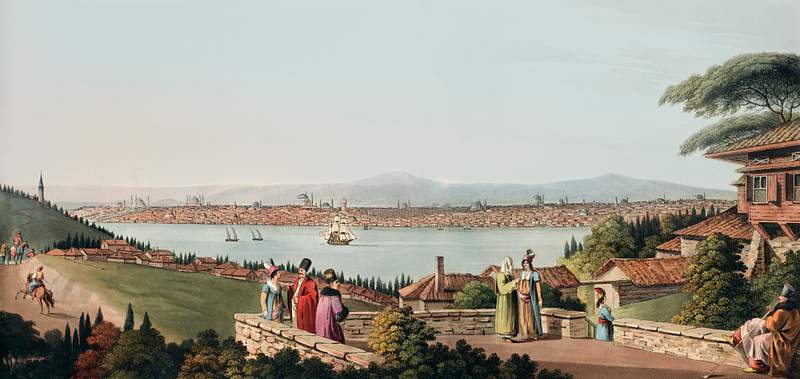 View of Constantinople from Views in the Ottoman Dominions, in Europe, in Asia, and some of the Mediterranean islands (1810)…