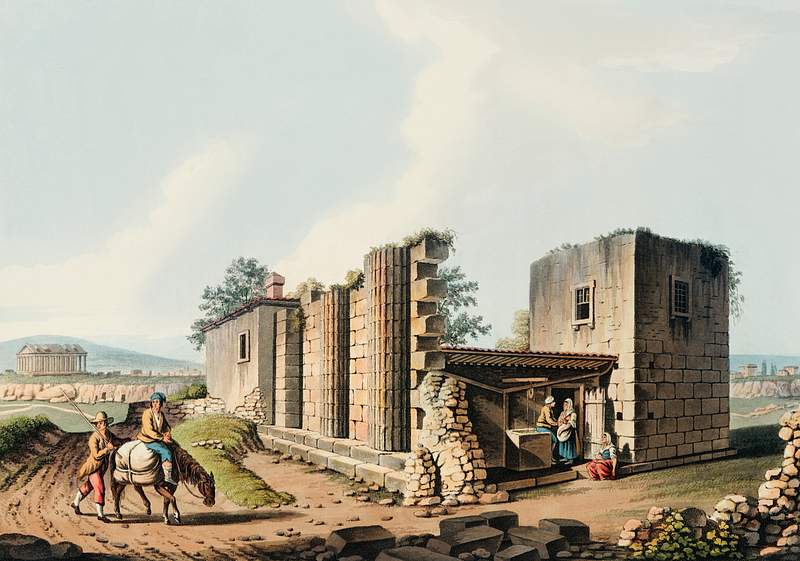 Ancient Temples at Agrigentum from Views in the Ottoman Dominions, in Europe, in Asia, and some of the Mediterranean islands…