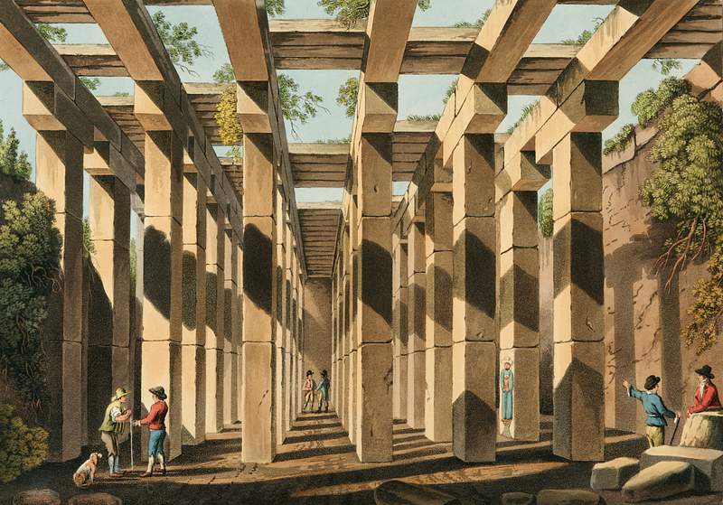 Ancient Cistern in Val di Noto from Views in the Ottoman Dominions, in Europe, in Asia, and some of the Mediterranean islands…
