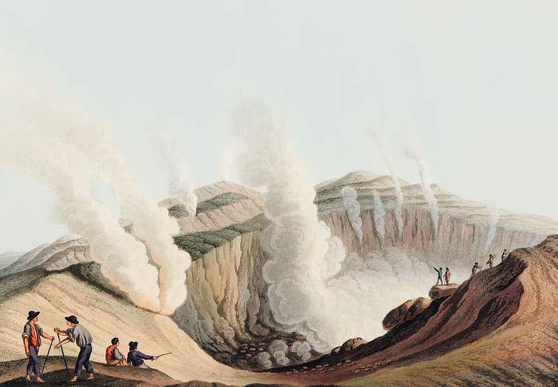 Crater in the Island of Volcano from Views in the Ottoman Dominions, in Europe, in Asia, and some of the Mediterranean…