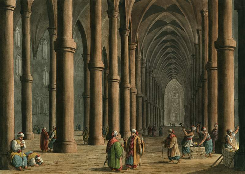 Cathedral at Tortosa from Views in the Ottoman Dominions, in Europe, in Asia, and some of the Mediterranean islands (1810)…