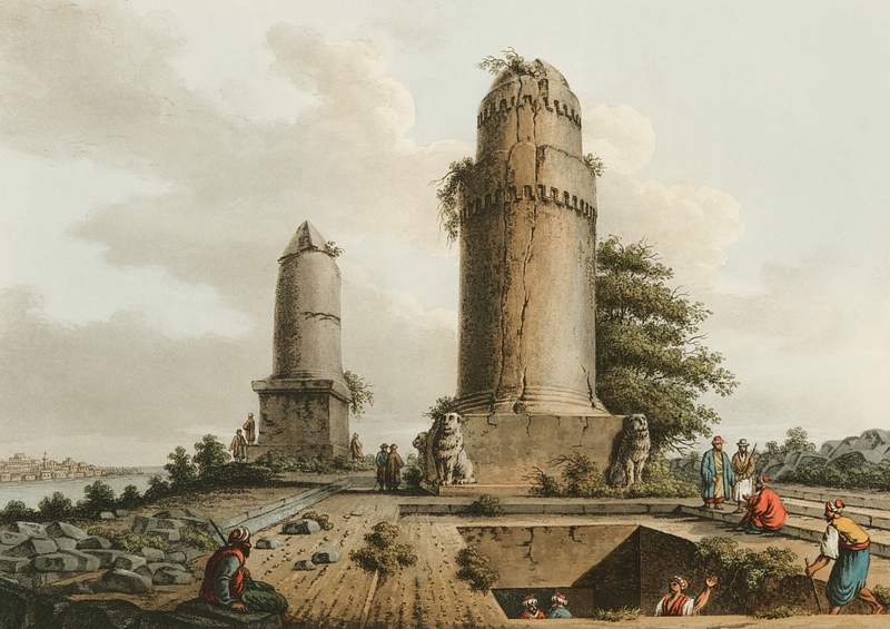 Monuments near Tortosa from Views in the Ottoman Dominions, in Europe, in Asia, and some of the Mediterranean islands (1810)…