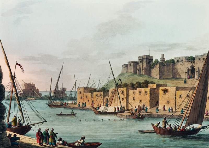 Castle in the Island of Tortosa from Views in the Ottoman Dominions, in Europe, in Asia, and some of the Mediterranean…