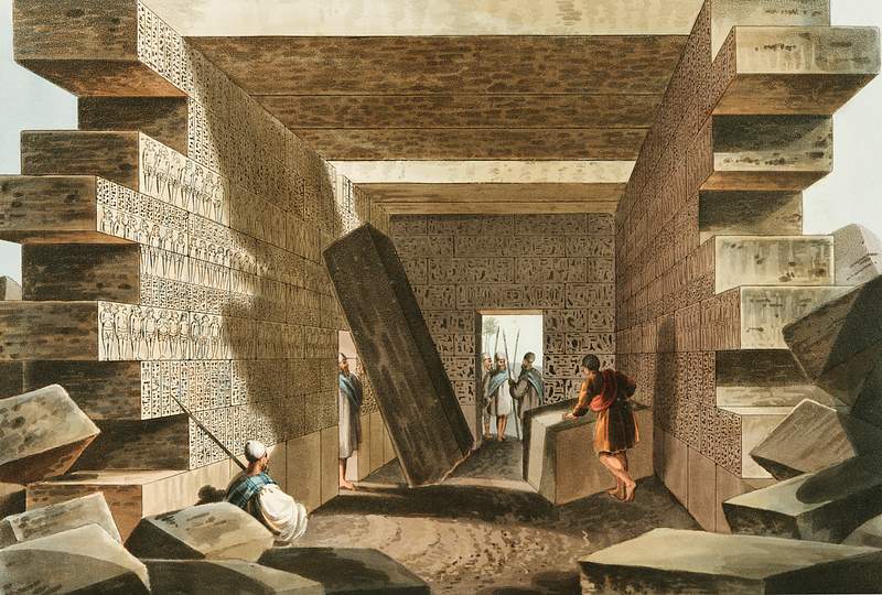 Interior of the Temple of Jupiter Ammon from Views in the Ottoman Dominions, in Europe, in Asia, and some of the…