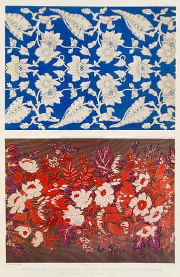 Silk brocades from the Industrial arts of the Nineteenth Century (1851-1853) by Sir Matthew Digby wyatt (1820-1877). Silk brocades from the Industrial arts of the Nineteenth Century (1851-1853) by Sir Matthew Digby wyatt (1820-1877). - 1900s,…