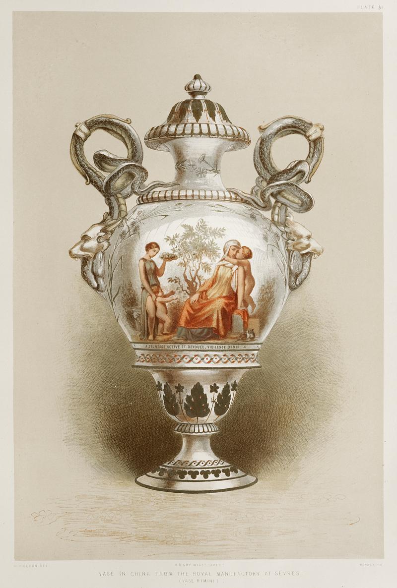 Vase in China from the Industrial arts of the Nineteenth Century (1851-1853) by Sir Matthew Digby wyatt (1820-1877). Vase in China from the Industrial arts of the Nineteenth Century (1851-1853) by Sir Matthew Digby wyatt (1820-1877).