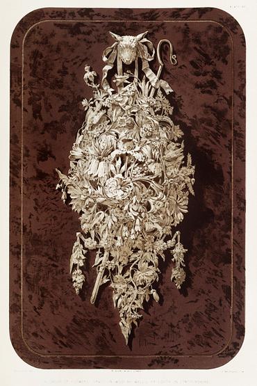 Group of flowers carved in wood from the Industrial arts of the Nineteenth Century (1851-1853) by Sir Matthew Digby wyatt (1820-1877). Group of flowers carved in wood from the Industrial arts of the Nineteenth Century (1851-1853) by Sir Matthew Digby wyatt…