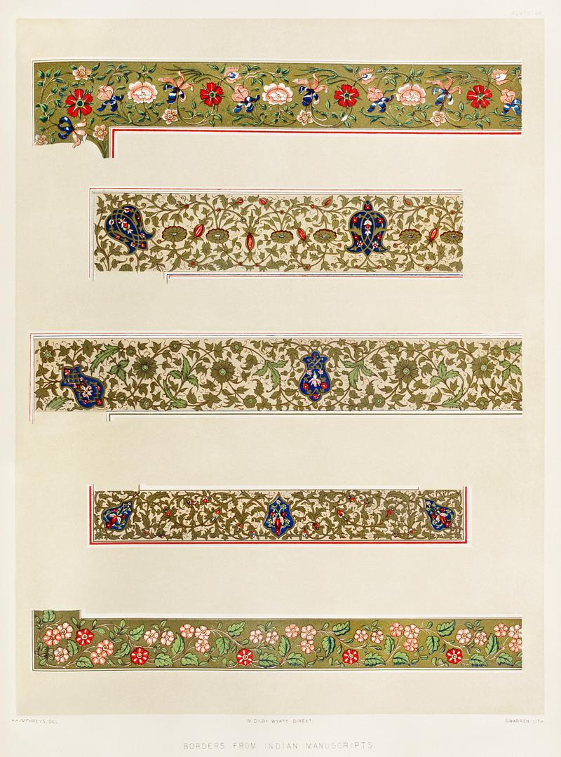 Borders from Indian manuscripts from the Industrial arts of the Nineteenth Century (1851-1853) by Sir Matthew Digby wyatt (1820-1877). Borders from Indian manuscripts from the Industrial arts of the Nineteenth Century (1851-1853) by Sir Matthew Digby wyatt…