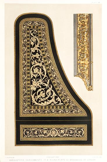 Marqueterie enrichments of a piano-forte from the Industrial arts of the Nineteenth Century (1851-1853) by Sir Matthew Digby wyatt (1820-1877). Marqueterie enrichments of a piano-forte from the Industrial arts of the Nineteenth Century (1851-1853) by Sir Matthew Digby…