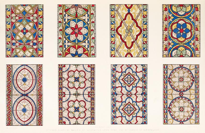 Stained glass walls of Newcastle from the Industrial arts of the Nineteenth Century (1851-1853) by Sir Matthew Digby wyatt (1820-1877). Stained glass walls of Newcastle from the Industrial arts of the Nineteenth Century (1851-1853) by Sir Matthew Digby wyatt…