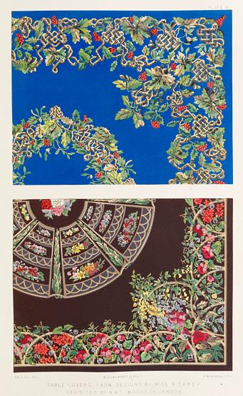 Table covers from the Industrial arts of the Nineteenth Century (1851-1853) by Sir Matthew Digby wyatt (1820-1877). Table covers from the Industrial arts of the Nineteenth Century (1851-1853) by Sir Matthew Digby wyatt (1820-1877). - 1900s,…