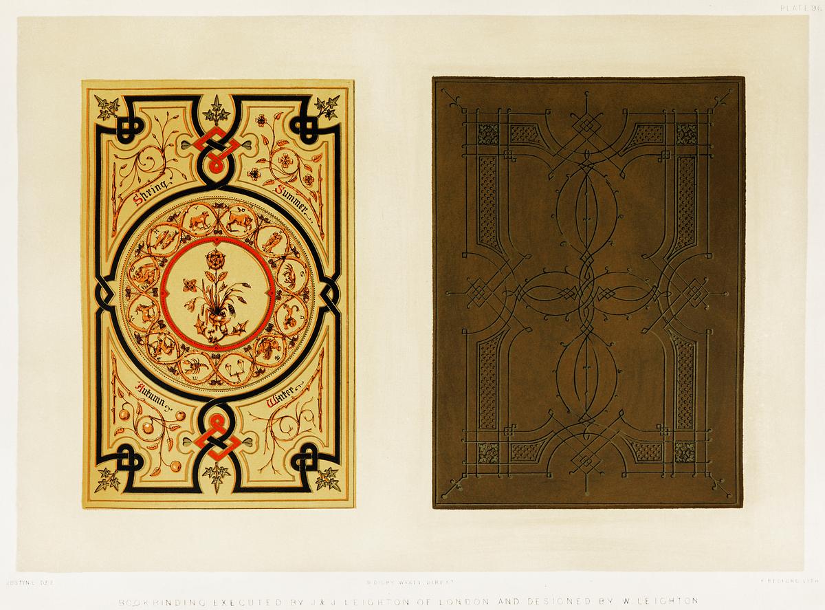Bookbinding from the Industrial arts of the… | Free public domain illustration Bookbinding from the Industrial arts of the Nineteenth Century (1851-1853) by Sir Matthew Digby wyatt (1820-1877).