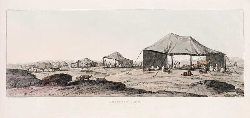 View of Bedoween Camp illustration from the kings tombs in Thebes by Giovanni Battista Belzoni (1778-1823) from Plates…