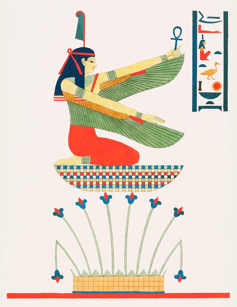 Satis illustration from Pantheon Egyptien (1823-1825) by Leon Jean Joseph Dubois (1780-1846). Original from The New York…