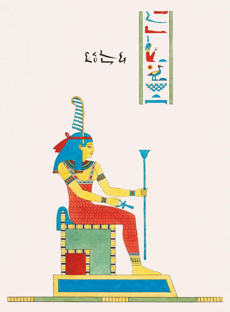 Satis illustration from Pantheon Egyptien (1823-1825) by Leon Jean Joseph Dubois (1780-1846). Original from The New York…