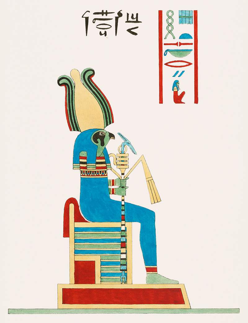 Ptah-Sokar illustration from Pantheon Egyptien (1823-1825) by Leon Jean Joseph Dubois (1780-1846). Original from The New York…