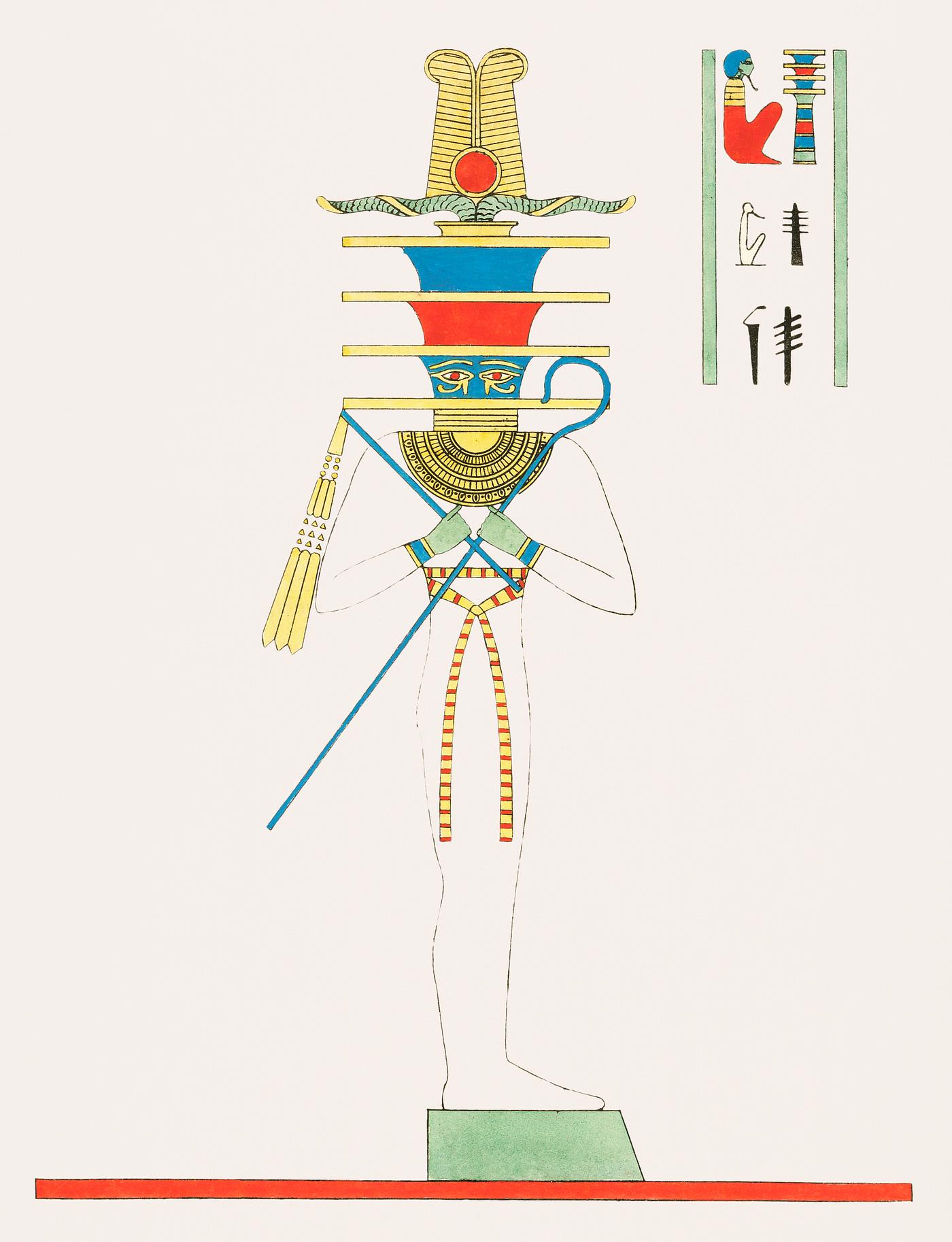 Ptah illustration from Pantheon Egyptien (1823-1825) by Leon Jean Joseph Dubois (1780-1846). Original from The New York... Ptah illustration from Pantheon Egyptien (1823-1825) by Leon Jean Joseph Dubois (1780-1846). Original from The New York...