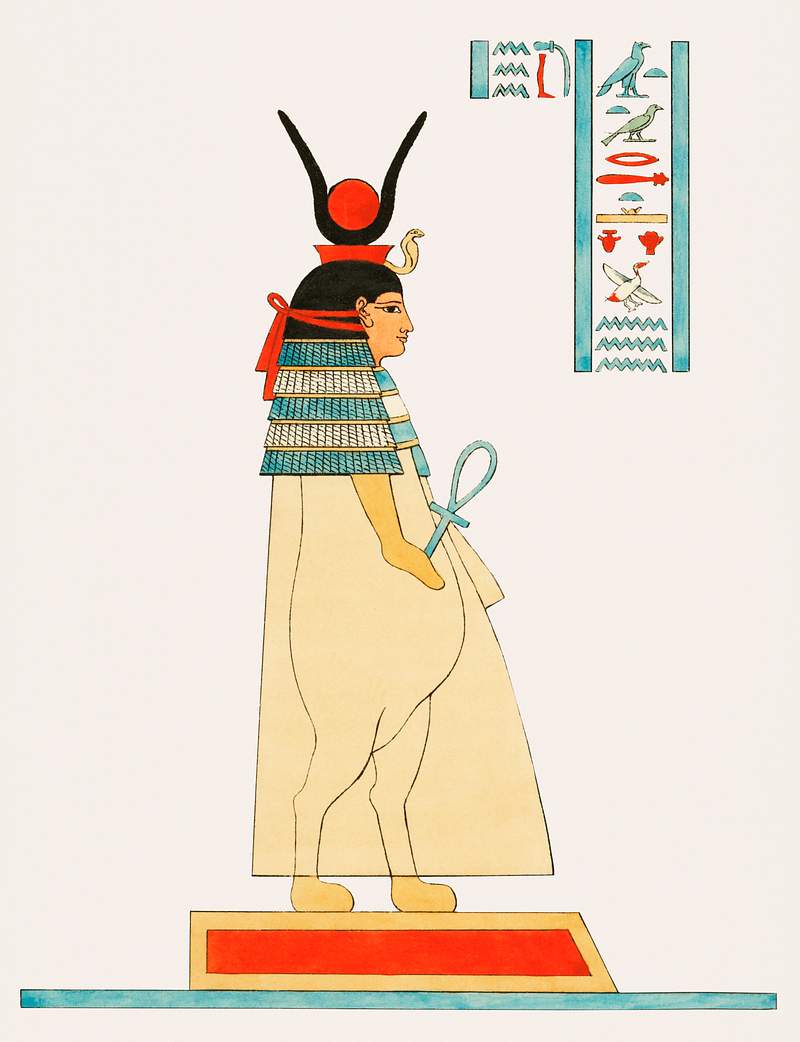 Taweret illustration from Pantheon Egyptien (1823-1825) by Leon Jean Joseph Dubois (1780-1846). Original from The New York…