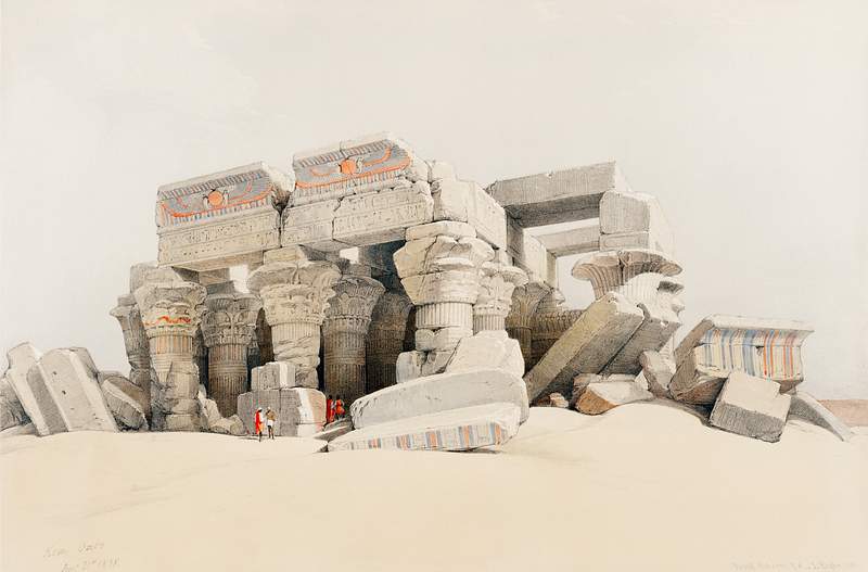 Kom Ombo llustration by David Roberts (1796–1864). Original from The New York Public Library. Digitally enhanced by…