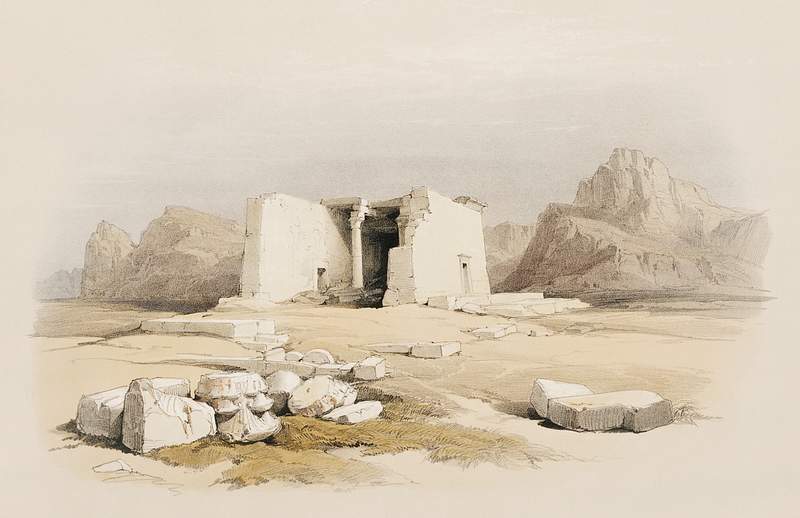 Temple of Taffeh illustration by David Roberts (1796–1864). Original from The New York Public Library. Digitally…