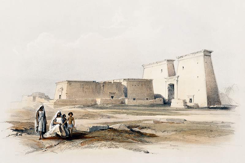Temple of Dakka in Nubia illustration by David Roberts (1796–1864). Original from The New York Public Library.…
