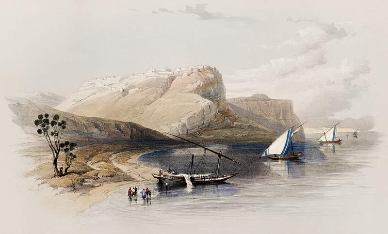 Fortress of Ibrim Nubia illustration by David Roberts (1796–1864). Original from The New York Public Library. Digitally…