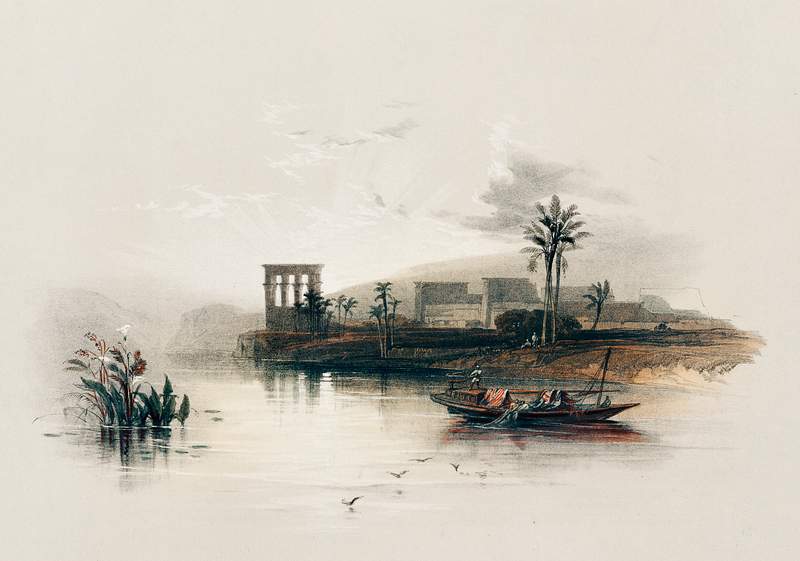 Island of Philae on the Nile Nubia illustration by David Roberts (1796–1864). Original from The New York Public…