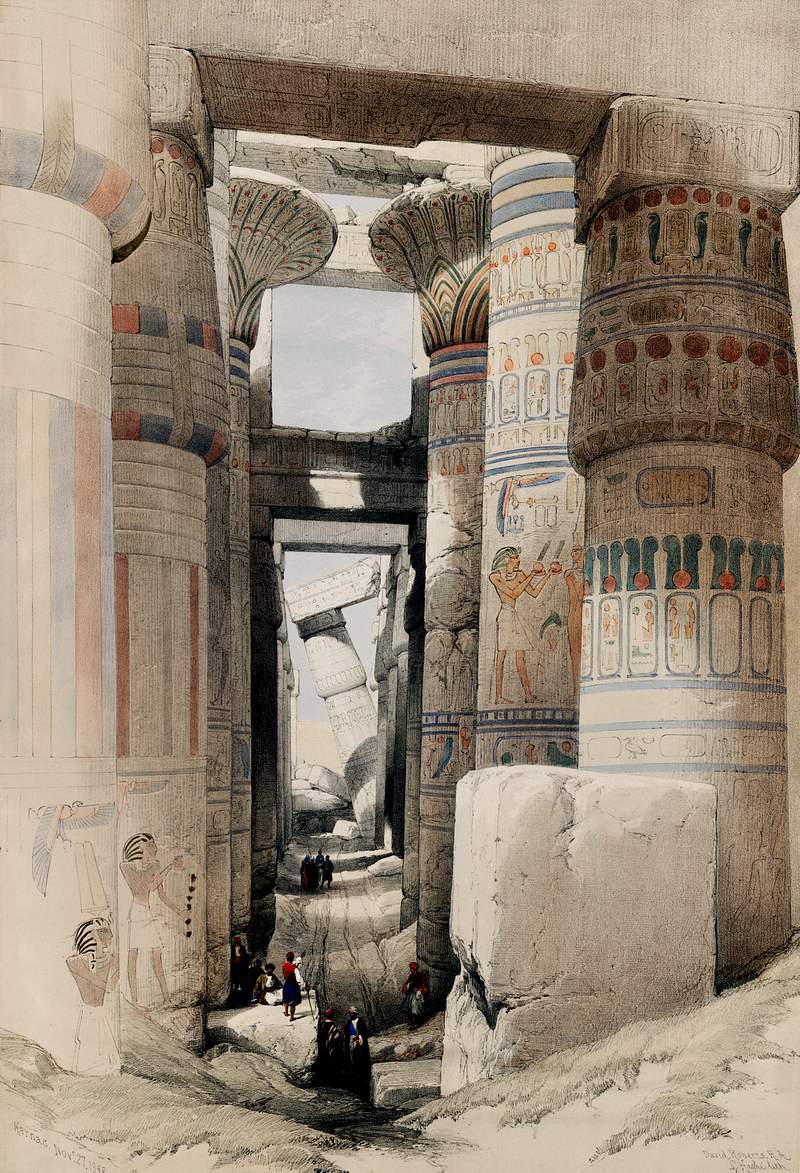 Karnac (Karnak) illustration by David Roberts (1796–1864). Original from The New York Public Library. Digitally…