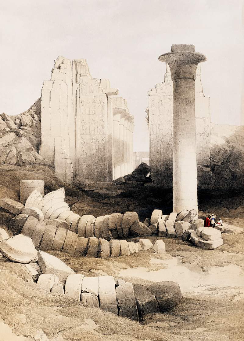 Karnac (Karnak) illustration by David Roberts (1796–1864). Original from The New York Public Library. Digitally…