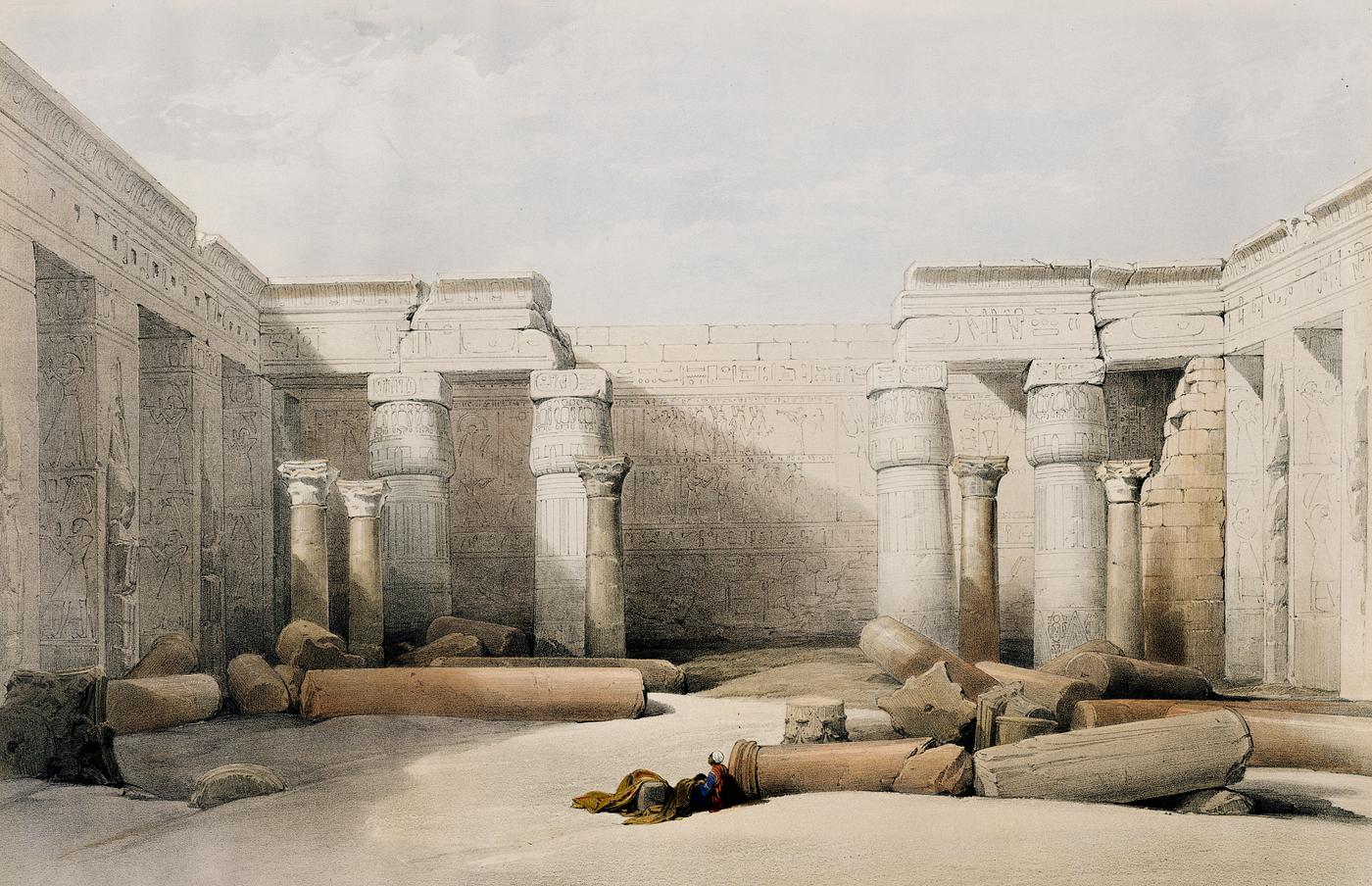 Medinet Habu (Medinet Abou) is an archaeological locality situated near the foot of the Thebes illustration by David Roberts... Medinet Habu (Medinet Abou) is an archaeological locality situated near the foot of the Thebes illustration by David Roberts...