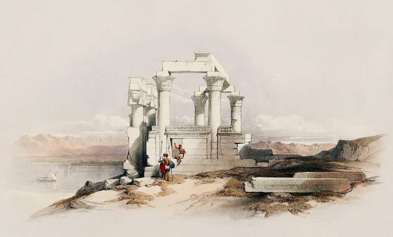 Ruins of the Temple of Kardeseh Nubia illustration by David Roberts (1796–1864). Original from The New York Public…