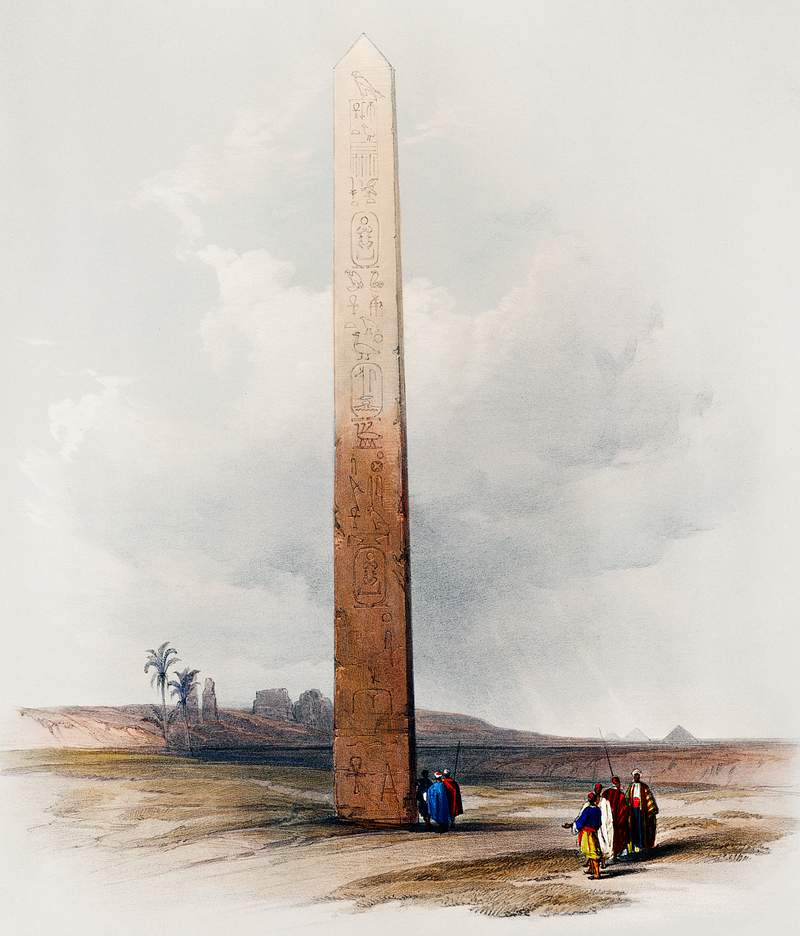 Obelisk of Heliopoli illustration by David Roberts (1796–1864). Original from The New York Public Library. Digitally…
