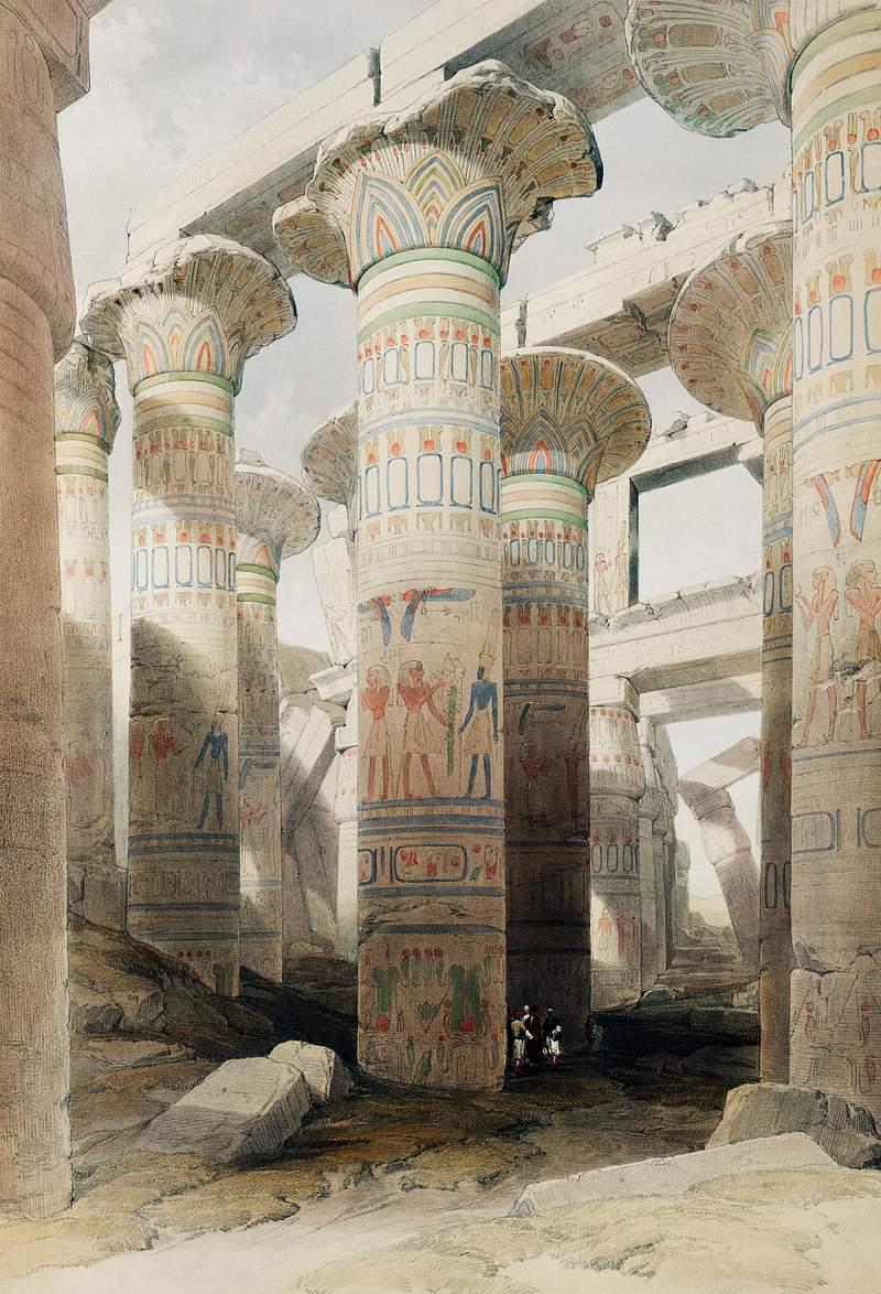 Karnac (Karnak) illustration by David Roberts (1796–1864). Original from The New York Public Library. Digitally…
