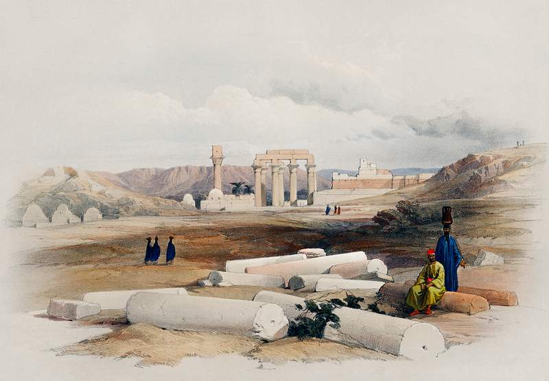 Ancient Hermonthis (Hermont) illustration by David Roberts (1796–1864). Original from The New York Public Library.…