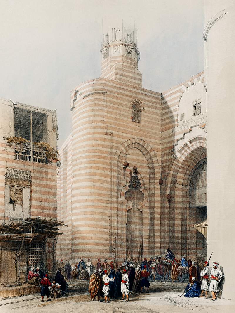 Gate of the Metwaleys (Bab Zuwayla) Cairo illustration by David Roberts (1796–1864). Original from The New York Public…