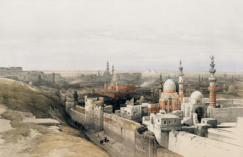 Looking west in Cairo illustration by David Roberts (1796–1864). Original from The New York Public Library. Digitally…