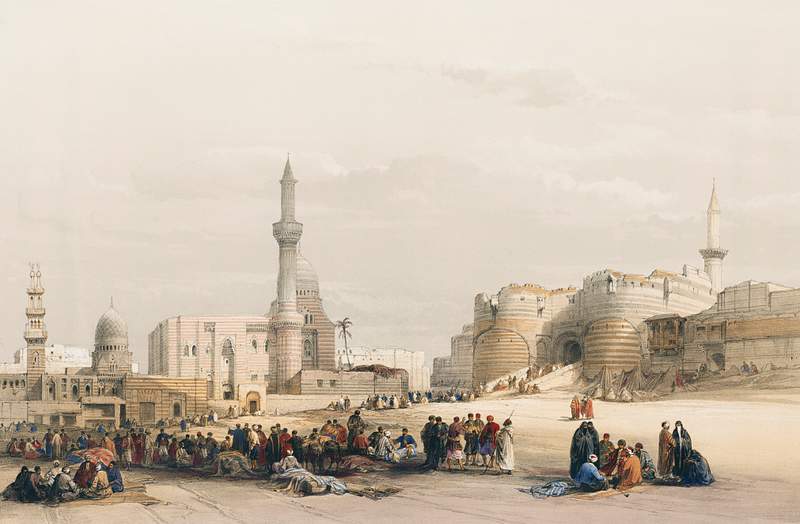 The entrance to the Citadel of Cairo illustration by David Roberts (1796–1864). Original from The New York Public…