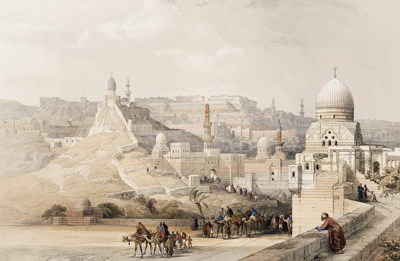The Citadel of Cairo residence of Mehemet Ali illustration by David Roberts (1796–1864). Original from The New York…